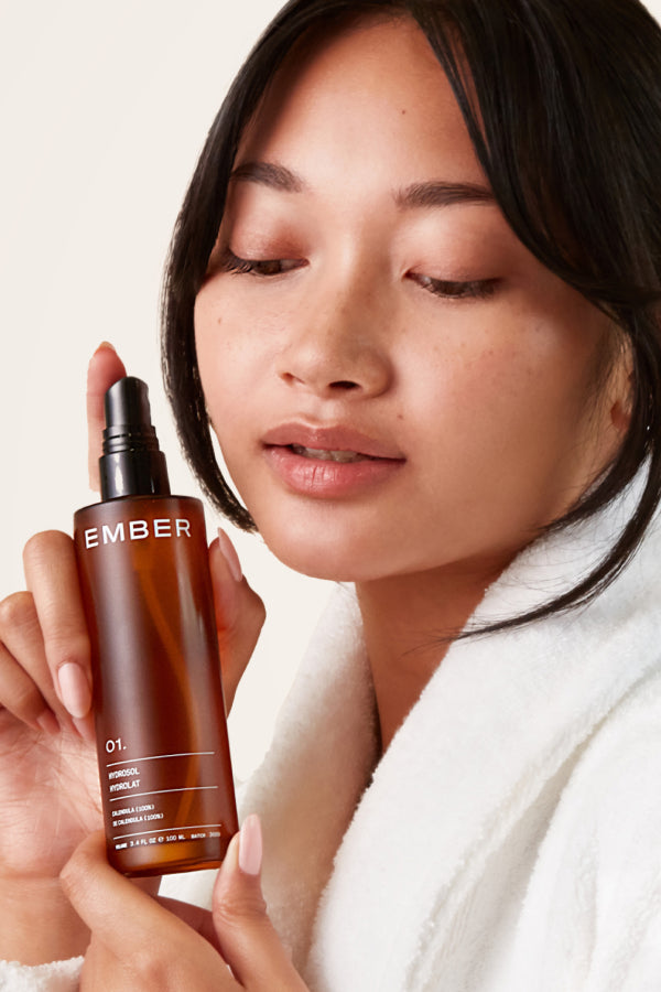 Five pure, 100% natural hydrating flower waters, each one a complement to the facial oil of the same number.